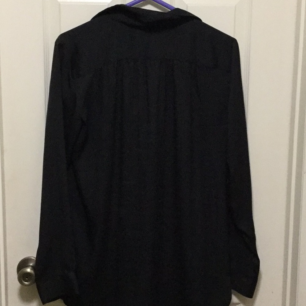 Black long blouse button up. - Picture 5 of 5